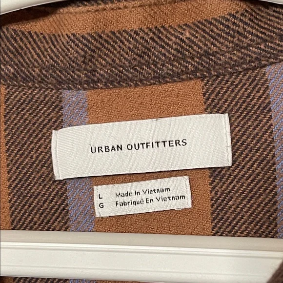 Urban Outfitters Brown and Gray Striped Utility Jacket - Picture 2 of 5